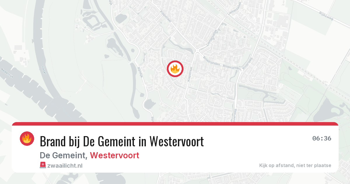 Brand bij De Gemeint in Westervoort — 23 mei 2026