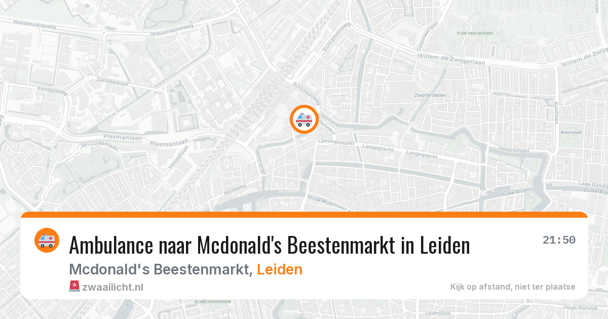 Ambulance naar Mcdonald's Beestenmarkt in Leiden — 6 feb 2026