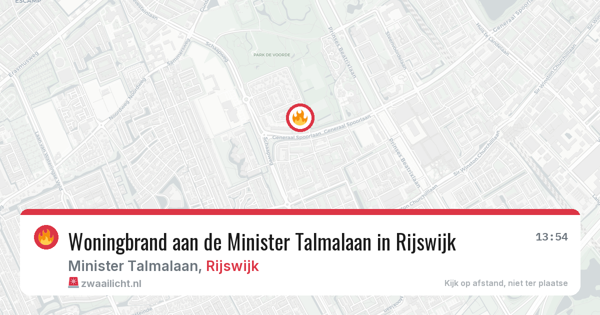 Woningbrand aan de Minister Talmalaan in Rijswijk — 26 mei 2026