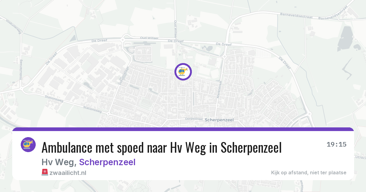 Ambulance met spoed naar Hv Weg in Scherpenzeel — 9 jul 2026