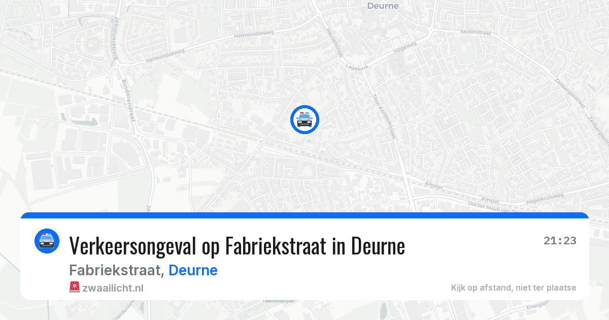 Verkeersongeval op Fabriekstraat in Deurne — 20 jun 2026