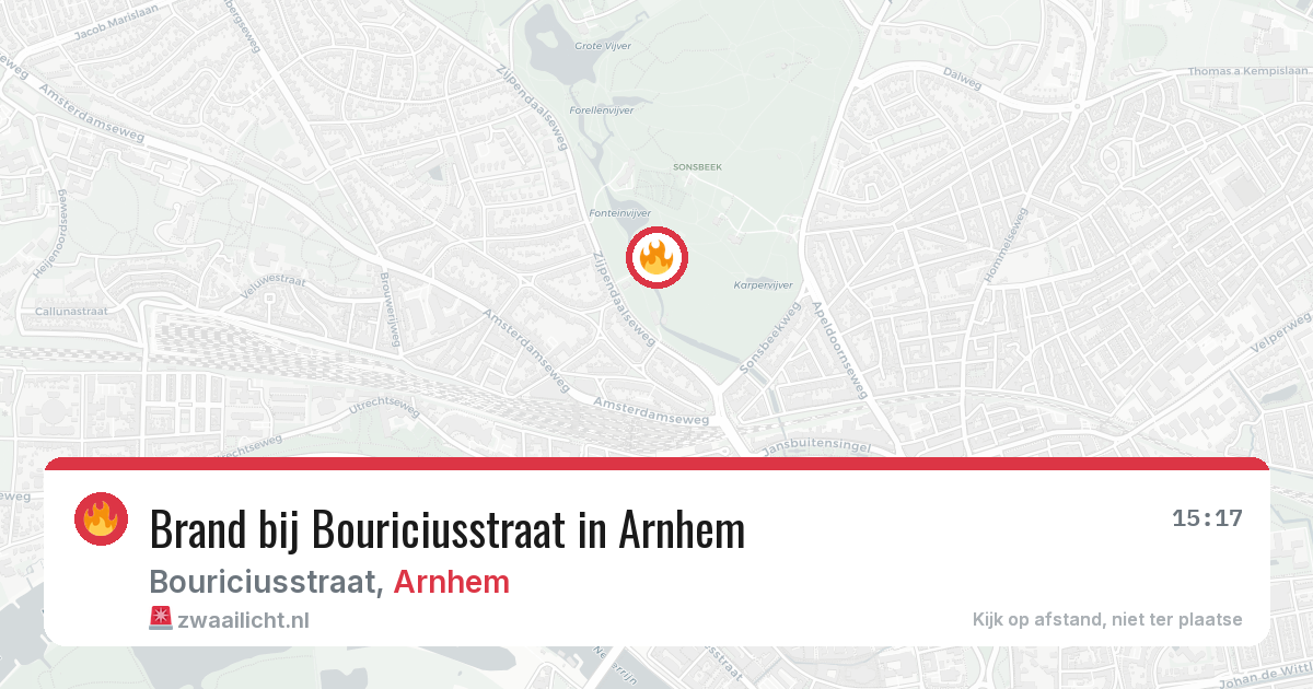 Brand bij Bouriciusstraat in Arnhem — 2 jul 2026