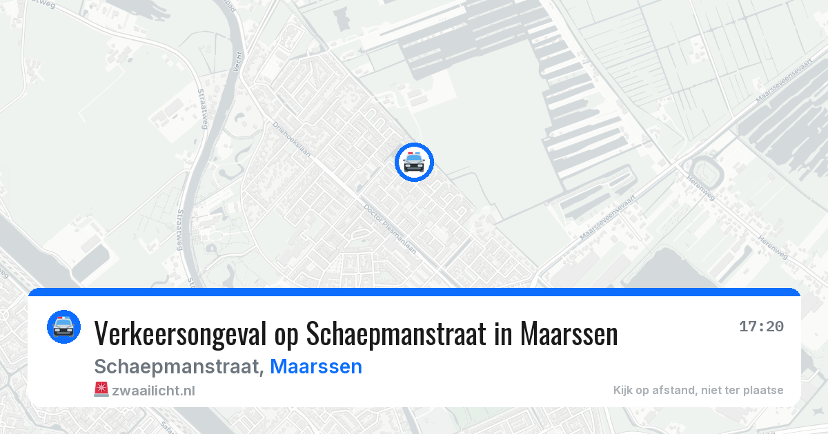 Verkeersongeval op Schaepmanstraat in Maarssen — 16 jun 2026