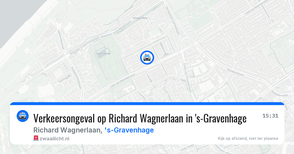 Verkeersongeval op Richard Wagnerlaan in 's-Gravenhage — 22 mei 2026