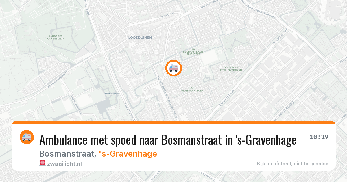 Ambulance met spoed naar Bosmanstraat in 's-Gravenhage — 28 mei 2026