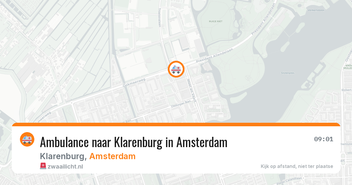 Ambulance naar Klarenburg in Amsterdam — 30 jan 2026