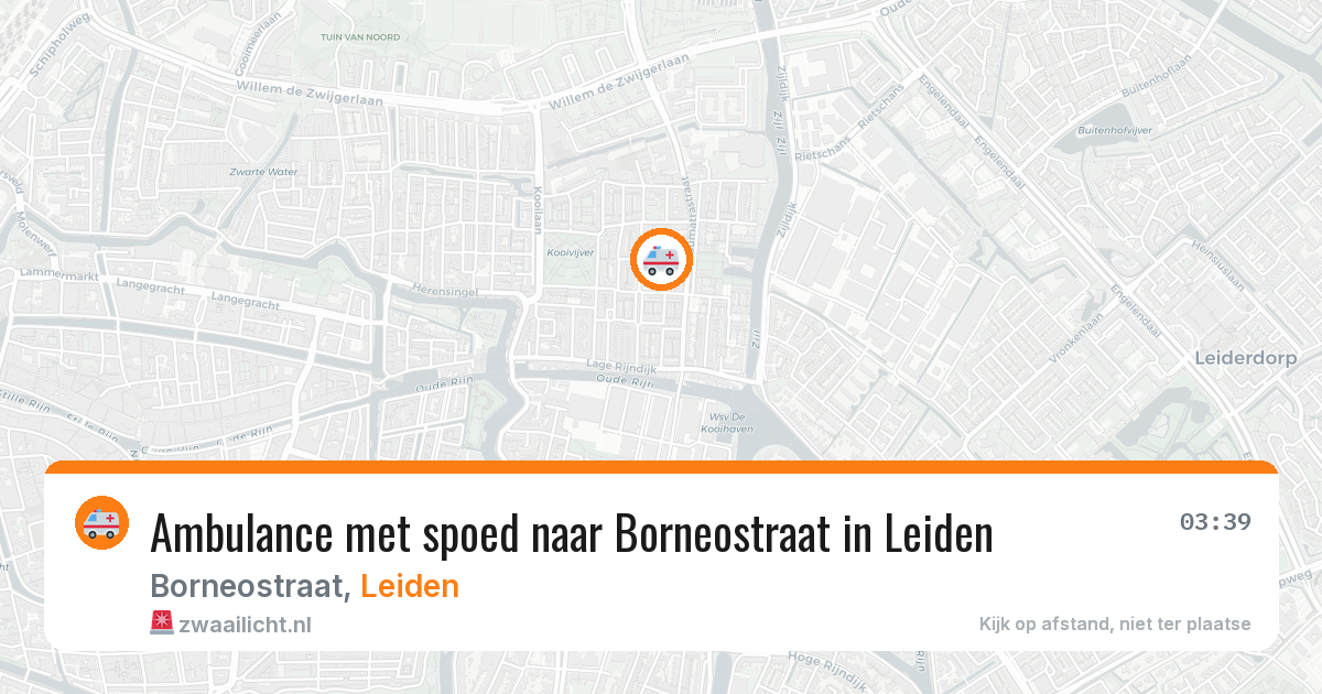 Ambulance met spoed naar Borneostraat in Leiden — 26 jan 2026