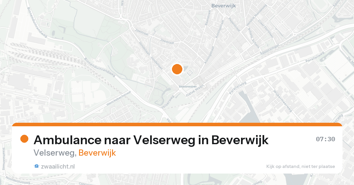 Ambulance naar Velserweg in Beverwijk — 24 aug 2026