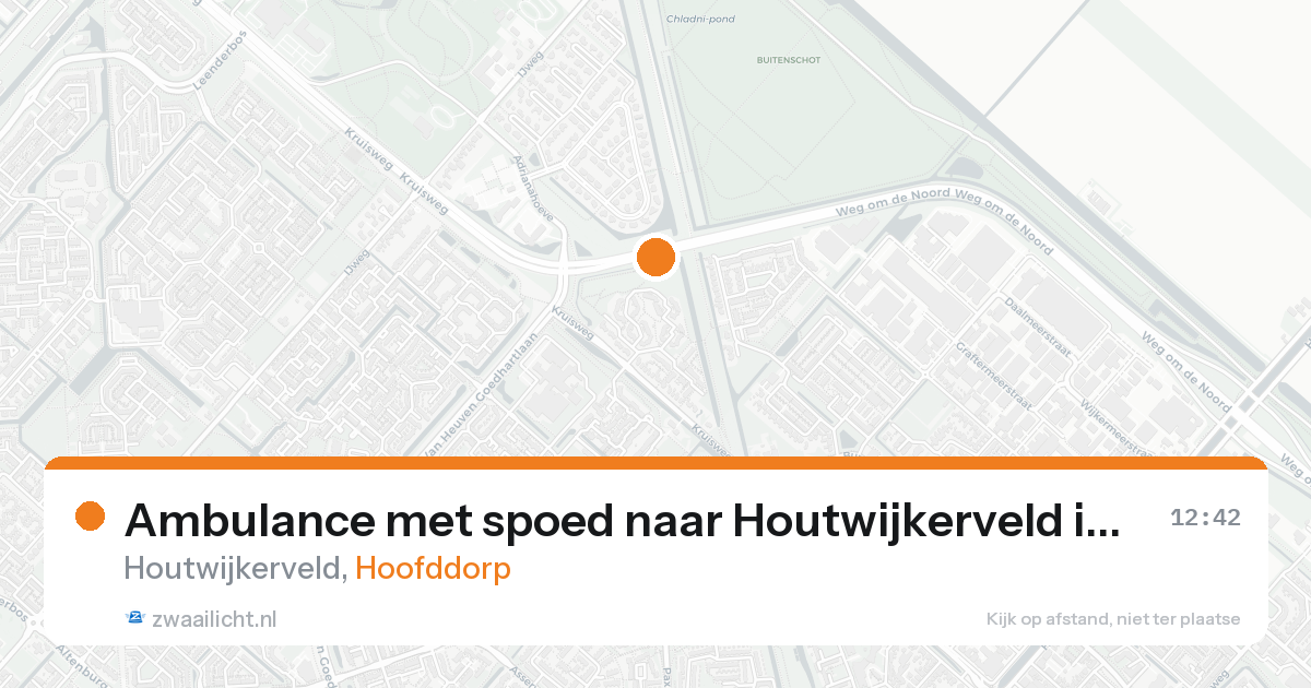 Ambulance met spoed naar Houtwijkerveld in Hoofddorp — 23 mei 2026