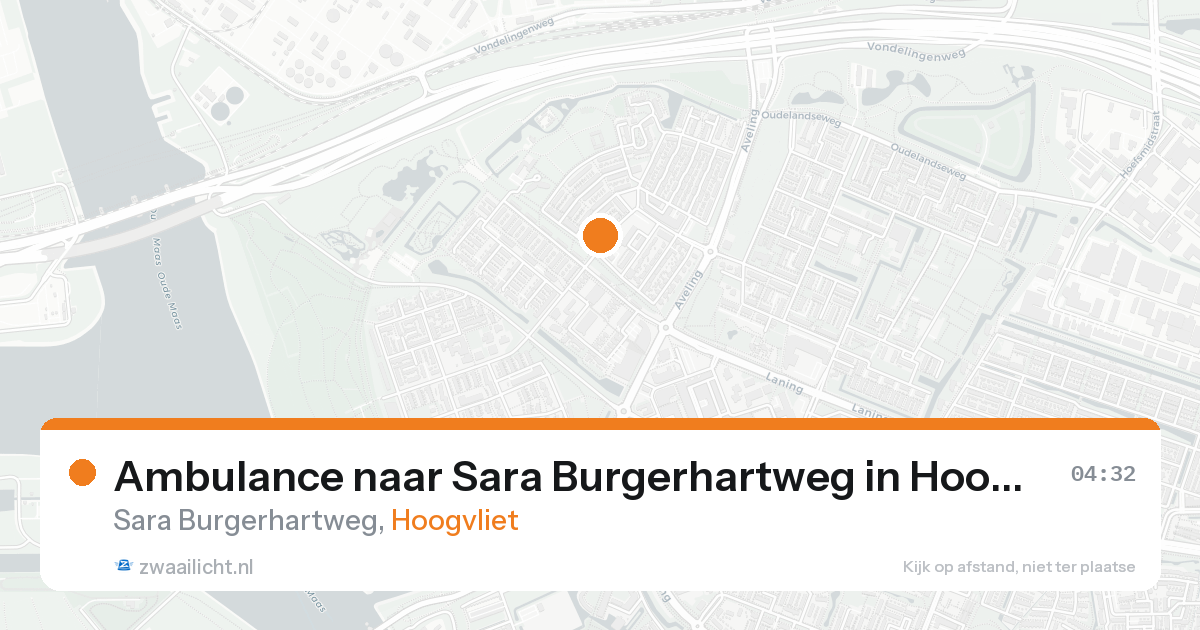 Ambulance naar Sara Burgerhartweg in Hoogvliet — 18 aug 2026