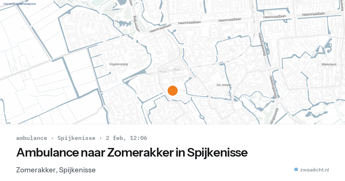 Ambulance naar Zomerakker in Spijkenisse — 2 feb 2026