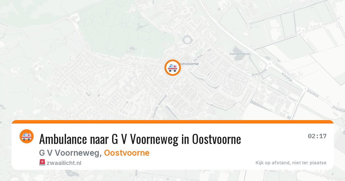Ambulance naar G V Voorneweg in Oostvoorne — 2 jul 2026