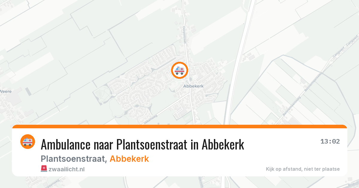 Ambulance naar Plantsoenstraat in Abbekerk — 22 mrt 2026