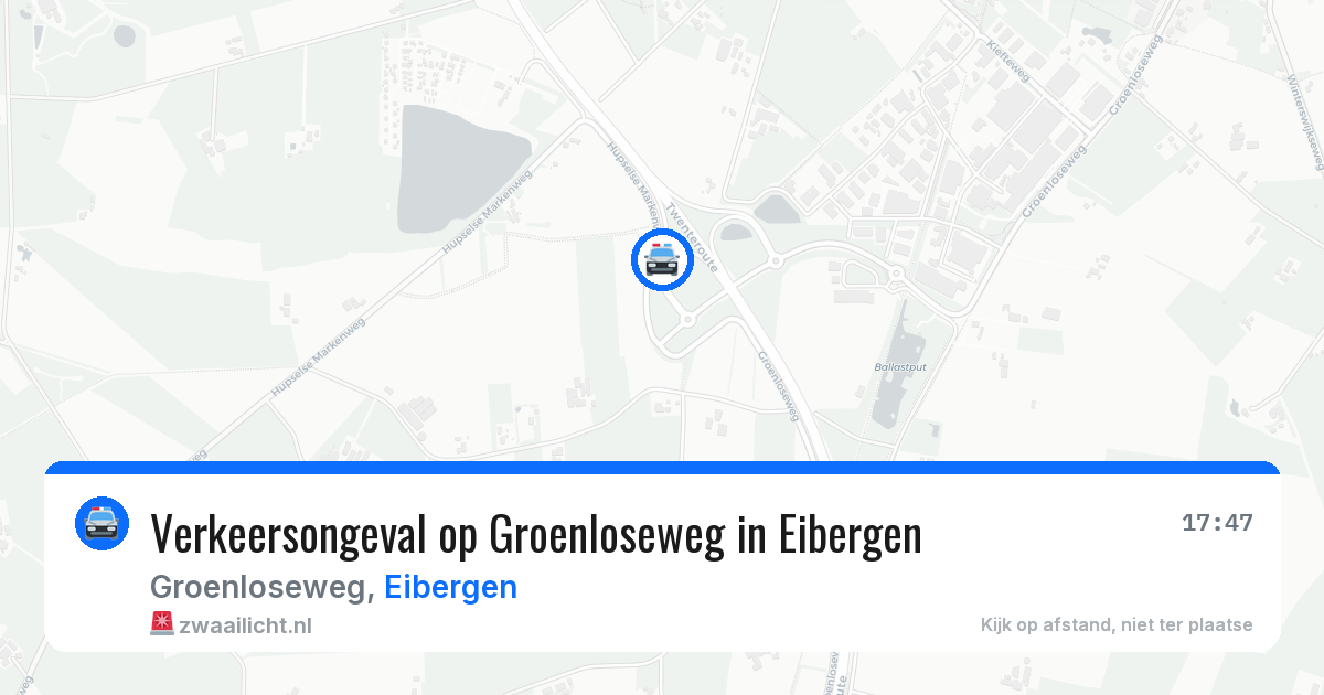 Verkeersongeval op Groenloseweg in Eibergen — 17 mrt 2026