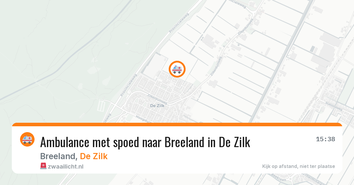 Ambulance met spoed naar Breeland in De Zilk — 16 jun 2026