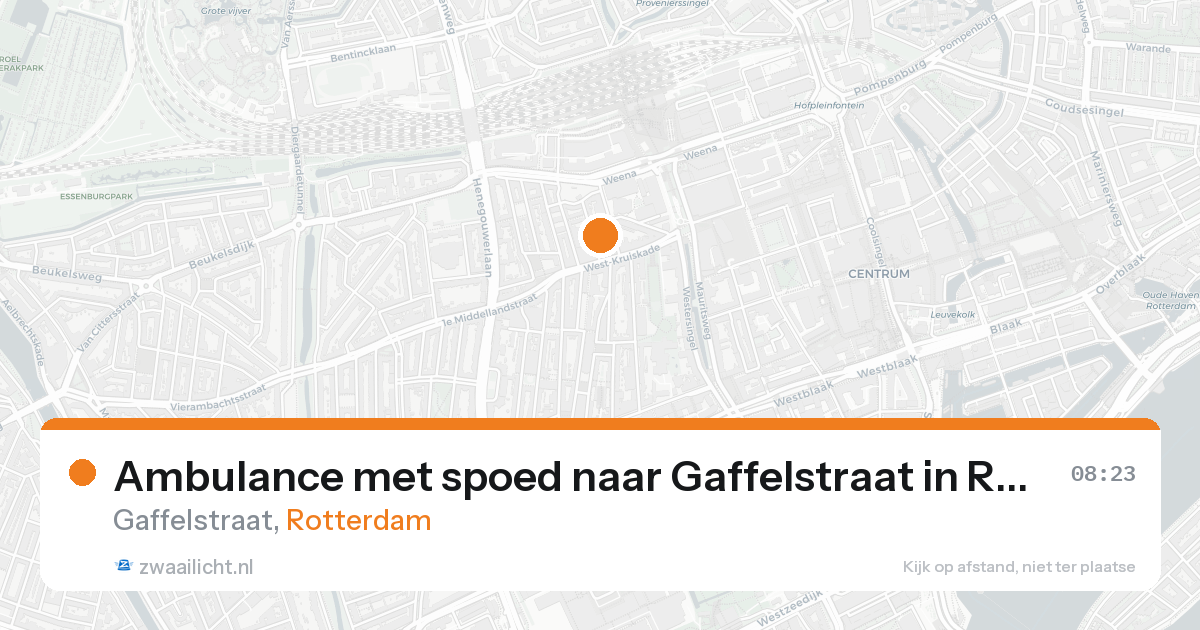 Ambulance met spoed naar Gaffelstraat in Rotterdam — 8 feb 2026