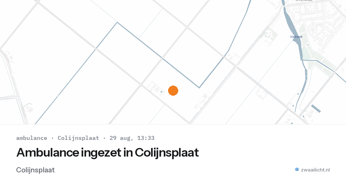 Ambulance ingezet in Colijnsplaat — 29 aug 2026
