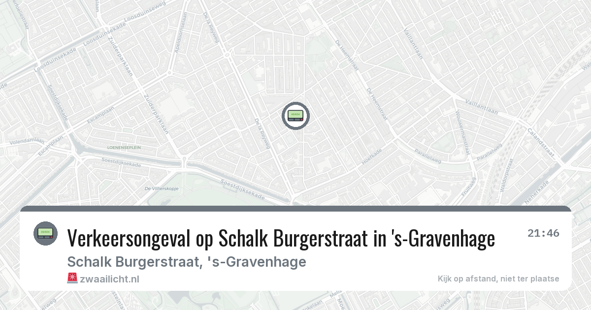 Verkeersongeval op Schalk Burgerstraat in 's-Gravenhage — 8 feb 2026