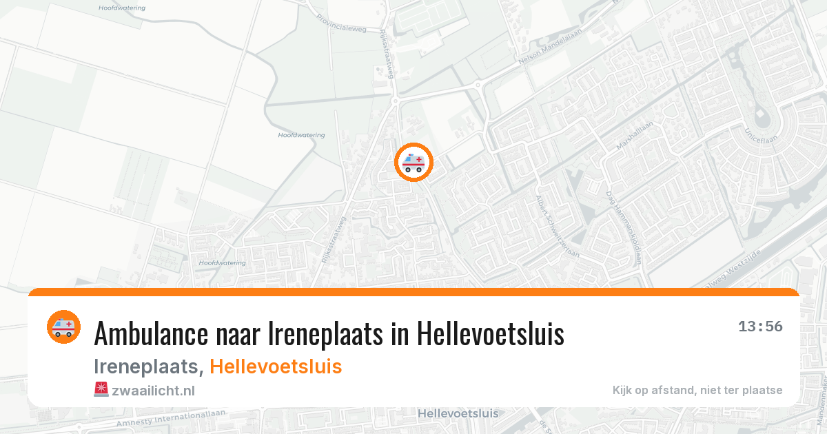 Ambulance naar Ireneplaats in Hellevoetsluis — 8 jul 2026