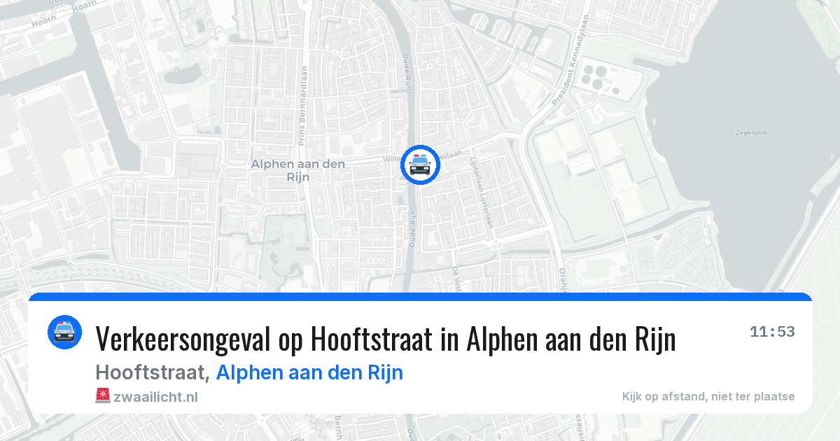 Verkeersongeval op Hooftstraat in Alphen aan den Rijn — 30 mrt 2026