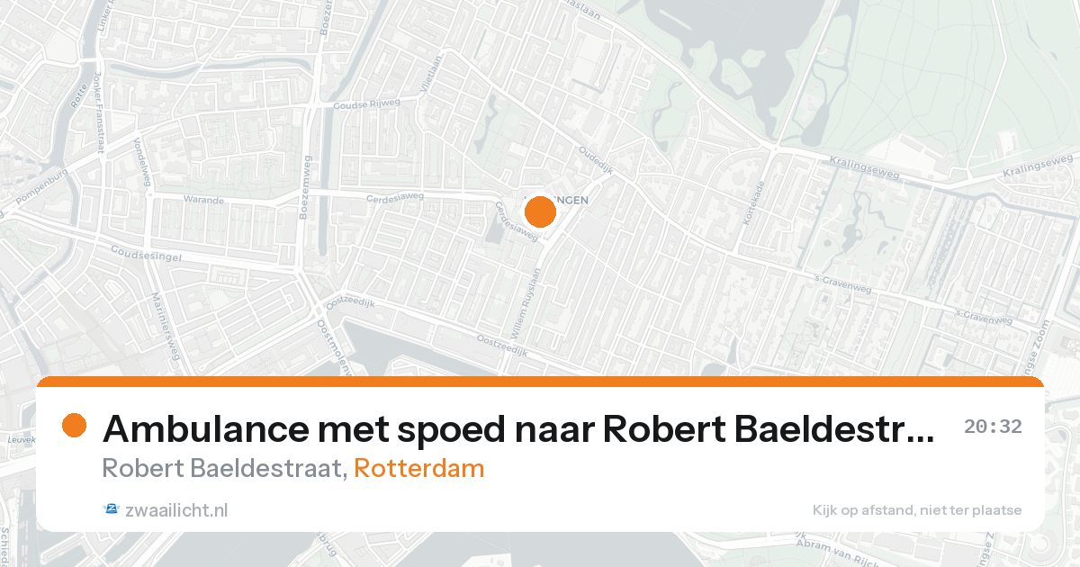 Ambulance met spoed naar Robert Baeldestraat in Rotterdam — 14 jul 2026