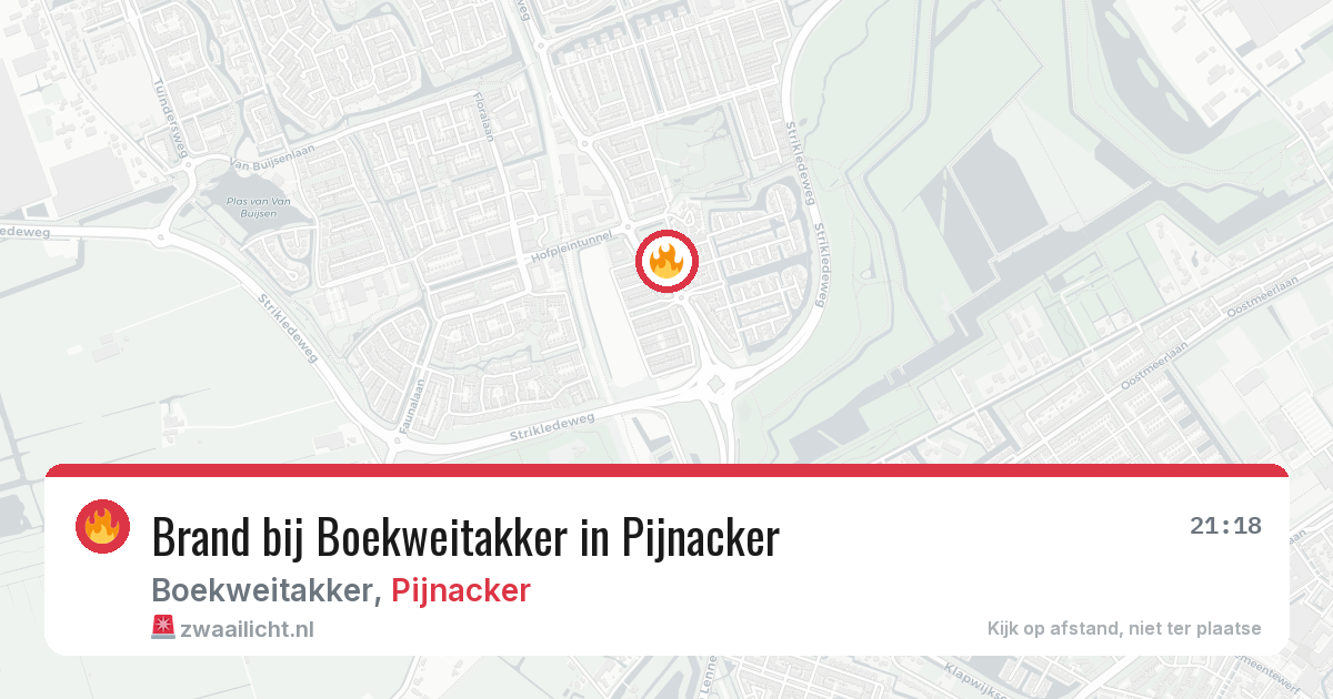 Brand bij Boekweitakker in Pijnacker — 26 mei 2026