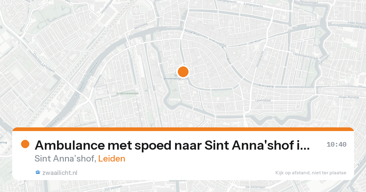 Ambulance met spoed naar Sint Anna'shof in Leiden — 21 aug 2026