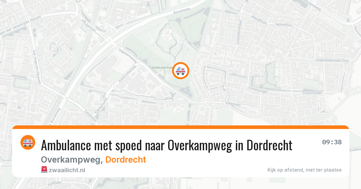Ambulance met spoed naar Overkampweg in Dordrecht — 22 jan 2026