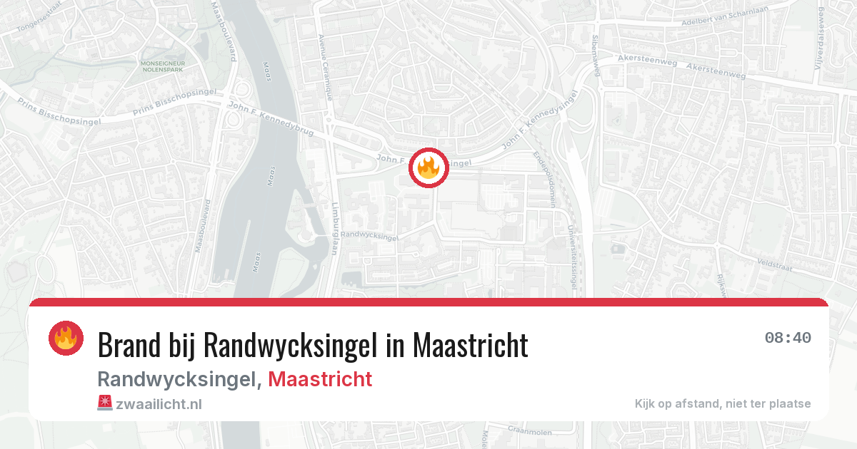 Brand bij Randwycksingel in Maastricht — 10 jun 2026