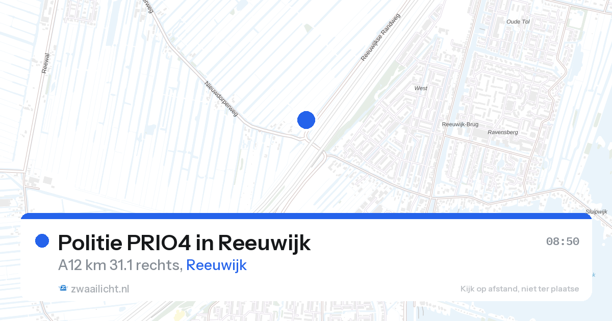 Politie PRIO4 in Reeuwijk — 28 aug 2026 | 🚨 Zwaailicht.nl
