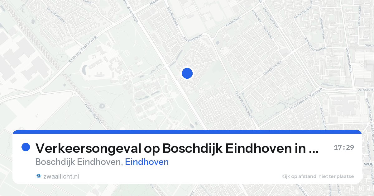 Verkeersongeval op Boschdijk Eindhoven in Eindhoven — 17 aug 2026