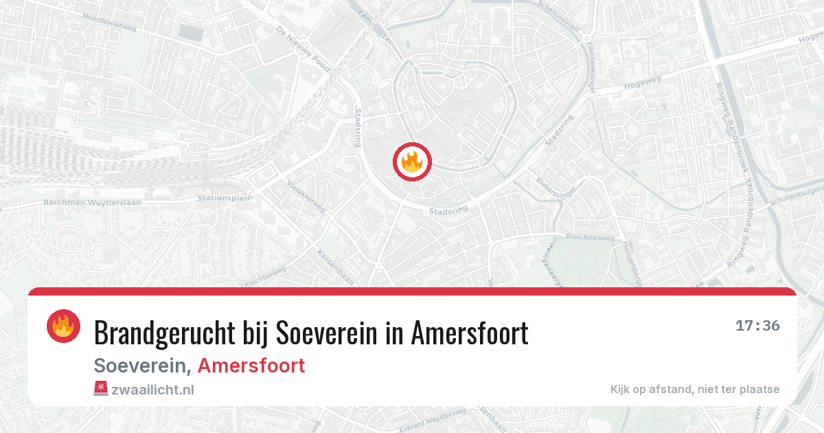 Brandgerucht bij Soeverein in Amersfoort — 25 mei 2026