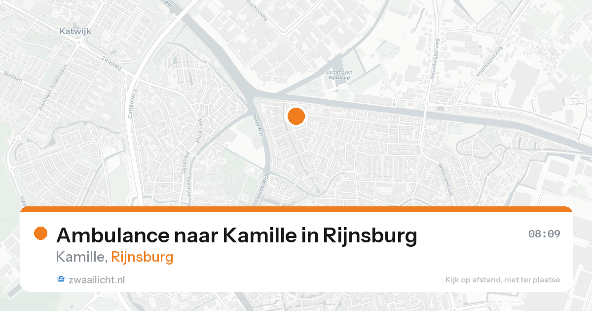 Ambulance naar Kamille in Rijnsburg — 18 aug 2026