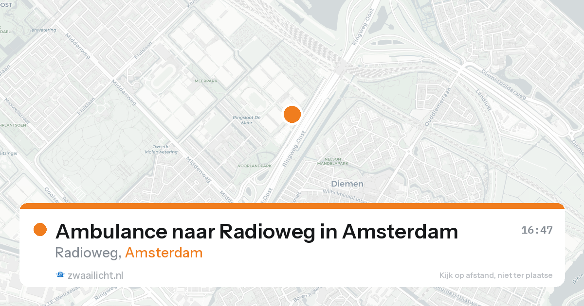 Ambulance naar Radioweg in Amsterdam — 23 mei 2026