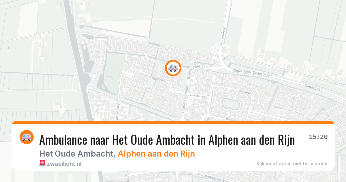 Ambulance naar Het Oude Ambacht in Alphen aan den Rijn — 12 mei 2026