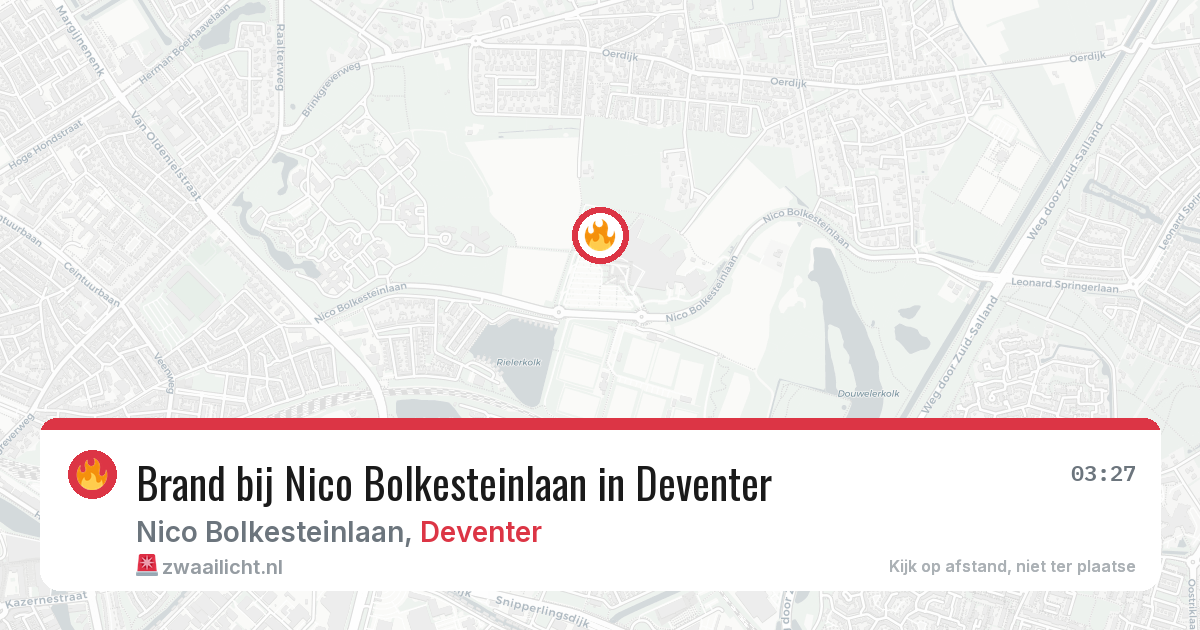 Brand bij Nico Bolkesteinlaan in Deventer — 12 jun 2026