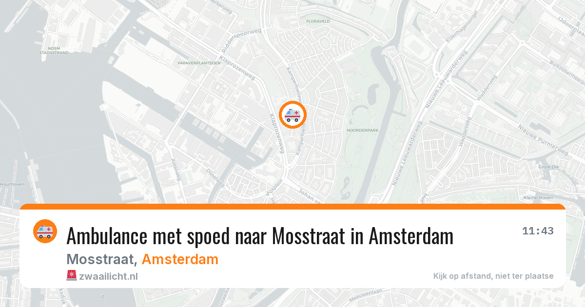 Ambulance met spoed naar Mosstraat in Amsterdam — 29 mei 2026