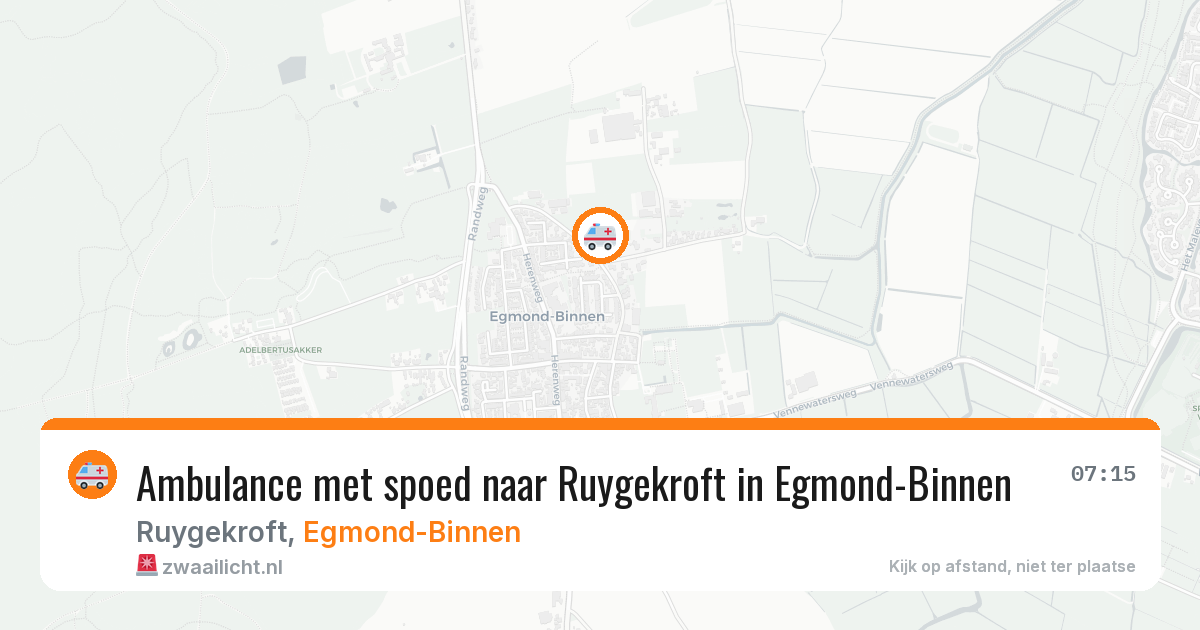 Ambulance met spoed naar Ruygekroft in Egmond-Binnen — 27 jun 2026