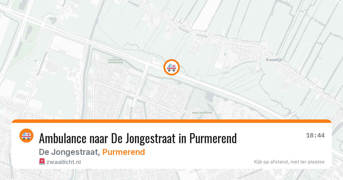 Ambulance naar De Jongestraat in Purmerend — 13 aug 2026