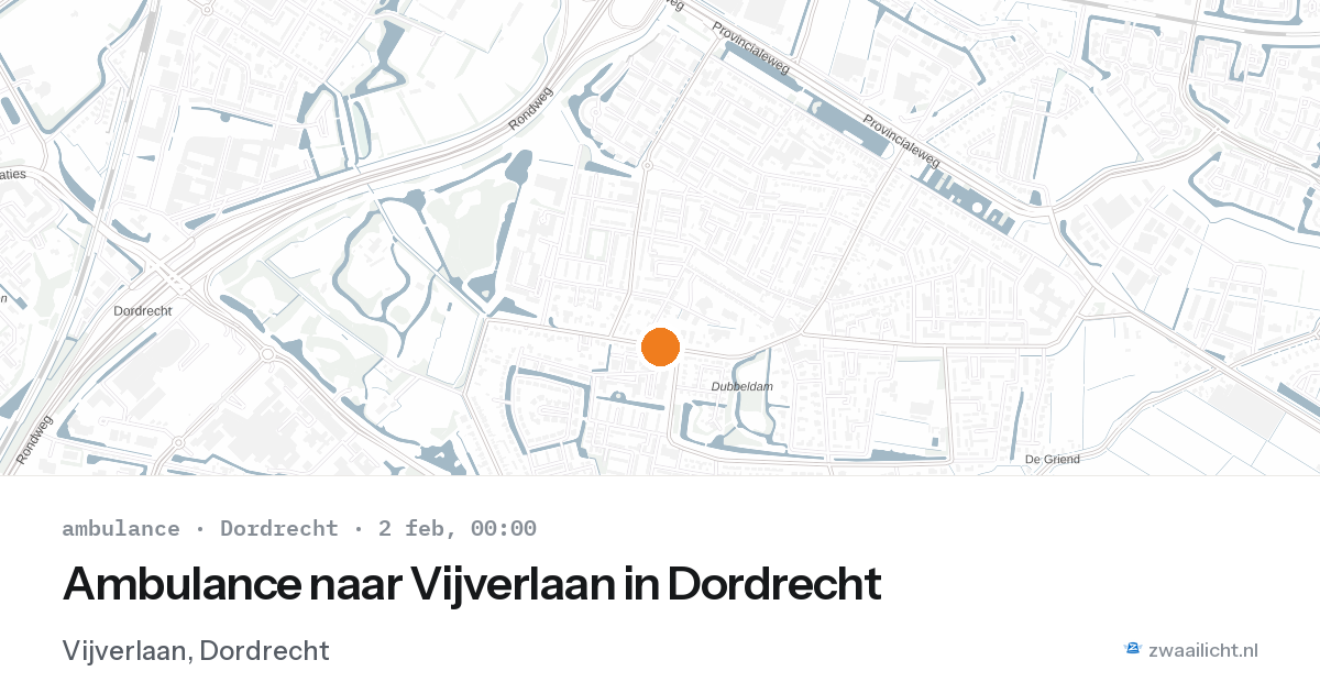 Ambulance naar Vijverlaan in Dordrecht — 1 feb 2026