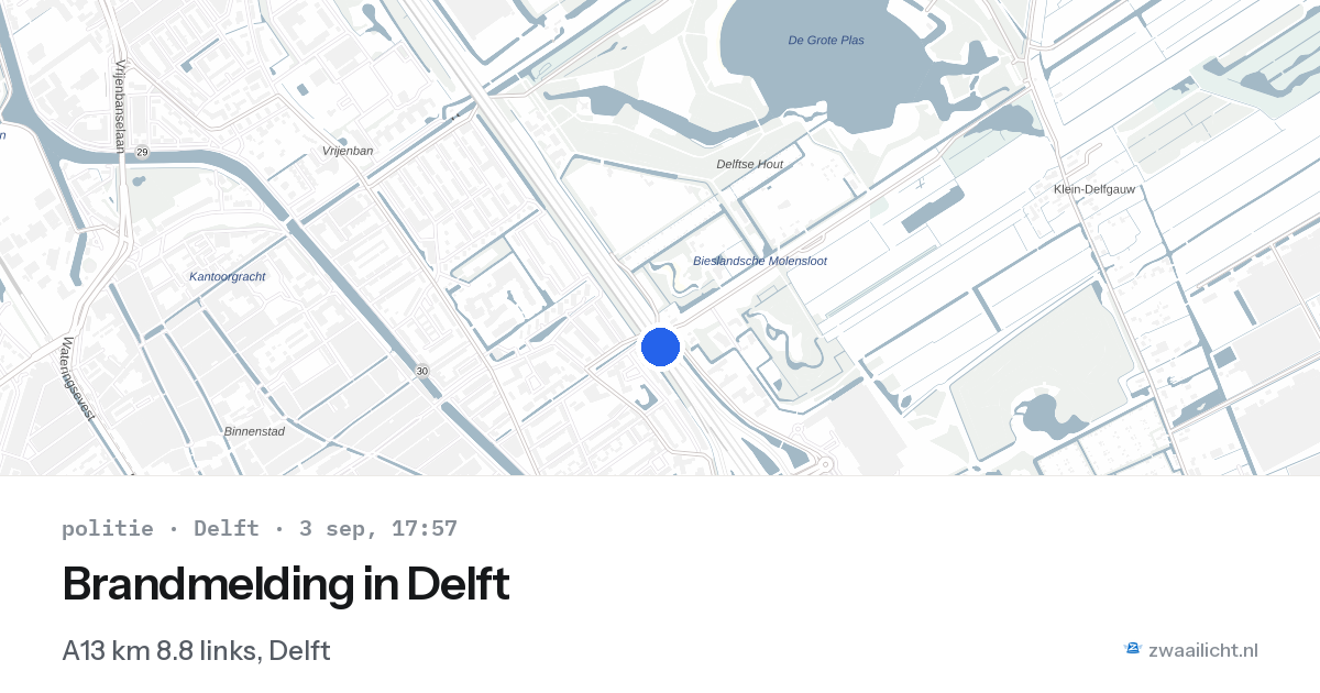 Brandmelding in Delft — 3 sep 2026
