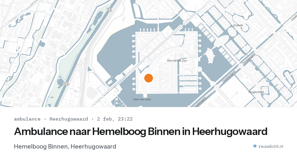 Ambulance naar Hemelboog Binnen in Heerhugowaard — 2 feb 2026