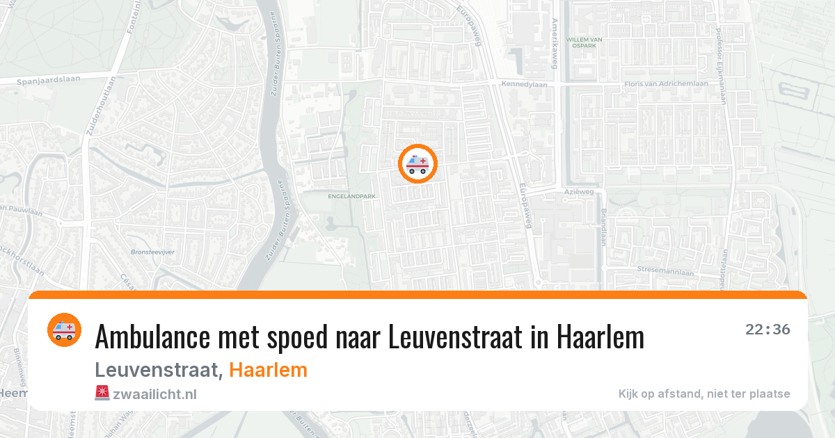 Ambulance met spoed naar Leuvenstraat in Haarlem — 22 mrt 2026