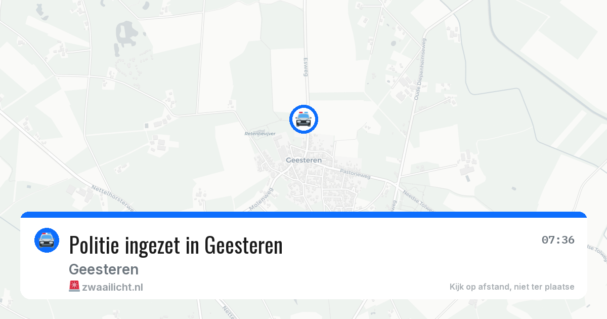 Politie ingezet in Geesteren — 19 jun 2026 | 🚨 Zwaailicht.nl