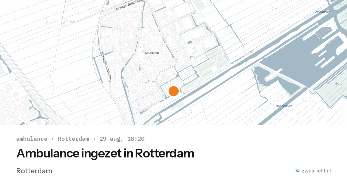 Ambulance ingezet in Rotterdam — 29 aug 2026