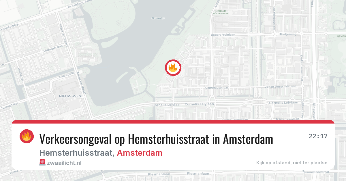 Verkeersongeval op Hemsterhuisstraat in Amsterdam — 12 jun 2026