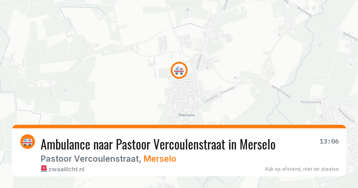 Ambulance naar Pastoor Vercoulenstraat in Merselo — 2 jun 2026