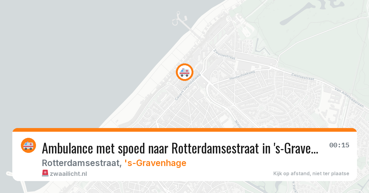 Ambulance met spoed naar Rotterdamsestraat in 's-Gravenhage — 24 mei 2026