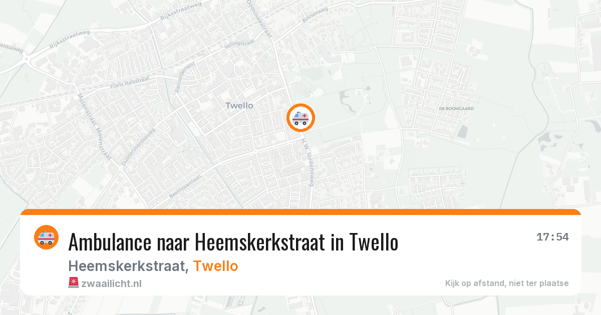 Ambulance naar Heemskerkstraat in Twello — 28 jul 2026
