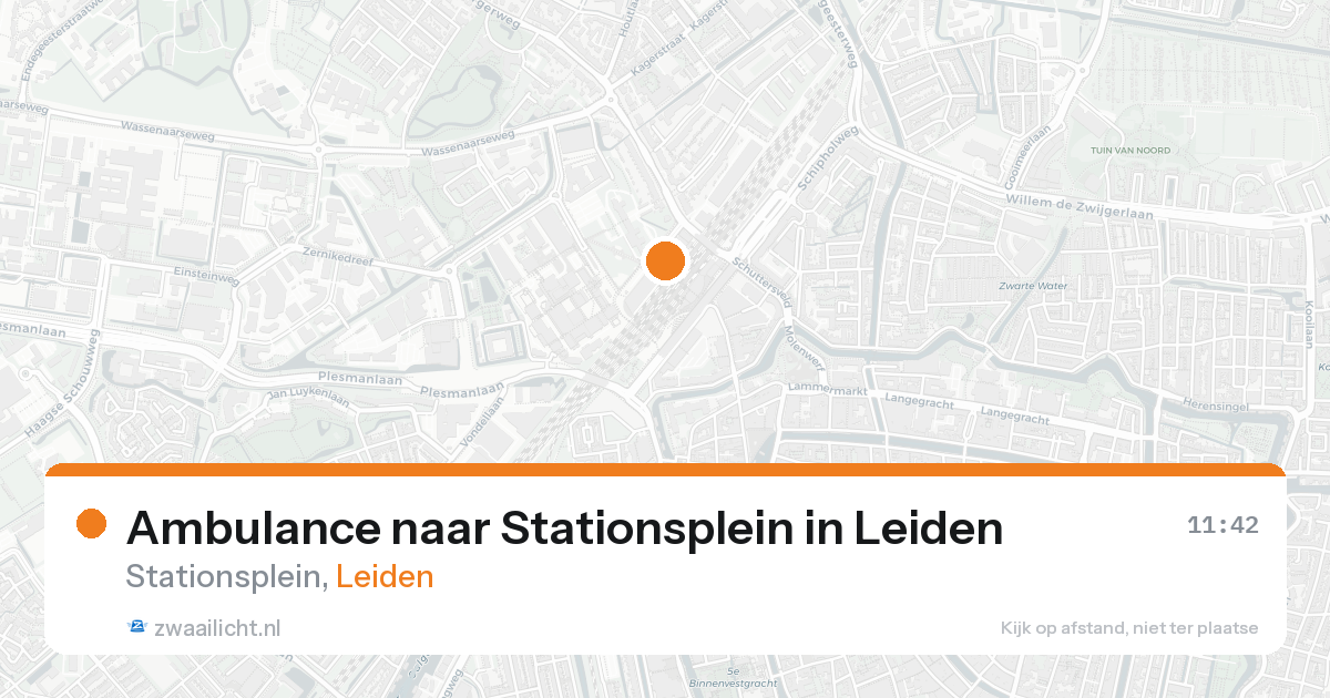 Ambulance naar Stationsplein in Leiden — 15 aug 2026